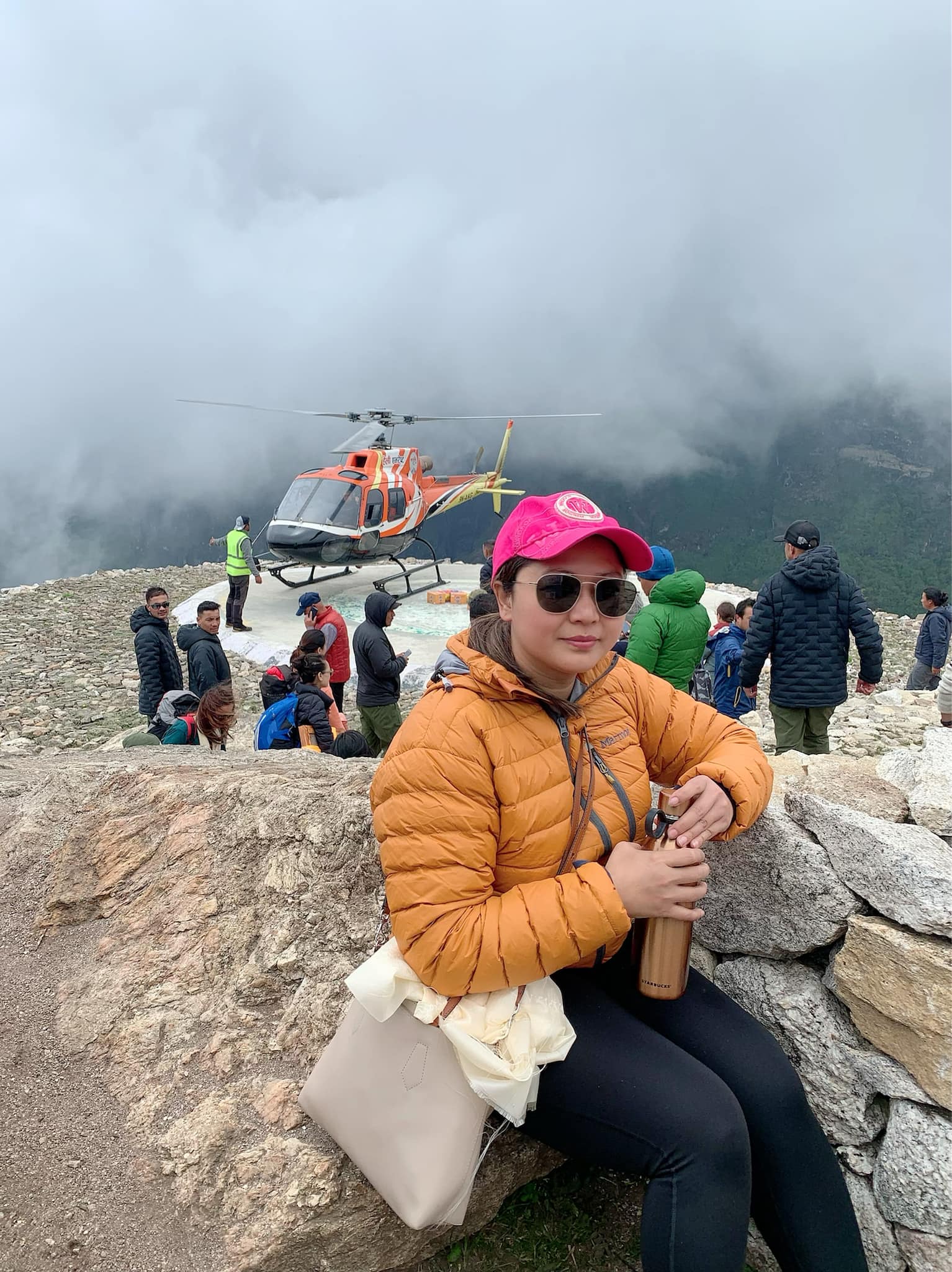 Helicopter Landed at Lukla