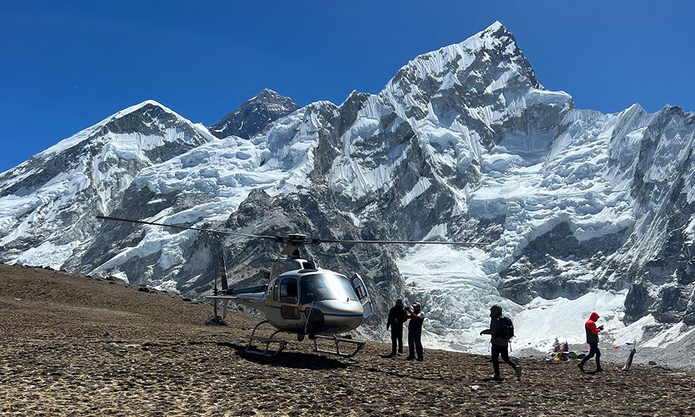 The Final Point of EBC Helicopter Tour - Kala Patthar