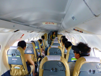 Inside Aircraft During Everest Flight Tour