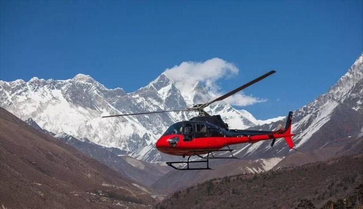 Pheriche to Kathmandu Helicopter Flight