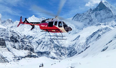 Dingboche to Lukla Helicopter Flight