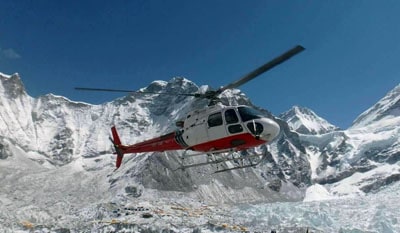 Lobuche to Kathmandu Helicopter Flight
